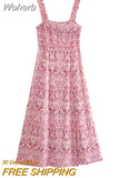 2023 Women Summer Tank Dress Fashion Print Sleeveless Elastic Bust Split Female Elegant Street Dresses Clothing-Outfit
