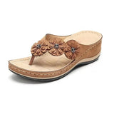 Flower Sandals 2020 Summer Wedge Slippers Shoes Women Vintage Flip Flops Female Ladies Woman Sandals Lady Casual