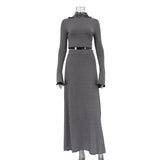 Woherb Women's Short Hooded Top High Waist Side Slit Unique Suit Skirt 2024 Spring And Autumn New Two-Piece Set For Women-Outfit