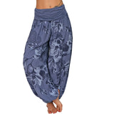 Printed Loose Casual Wide-leg Trousers