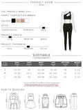 Kliou Sporty Solid Two Piece Set Women Skinny Inclined Shoulder Hole Cleavage Tank Tops+ Concise Stretchy Pants Workout
