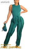 Two Piece Set Womens Outfits Sexy O Neck Tank Top + Drawstring Pants Skinny Tracksuit Women Casual Streetwear Club Suits-Outfit