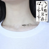 Water Transfer Tattoo Sexy Red Lips Print Tattoo Body Art Waterproof Temporary Fake Flash Tattoo for Man Woman Kid