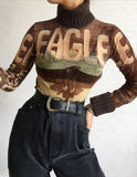 Print Mesh Long Sleeve