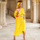 Colors African Dresses for Women Pleat Africa Dress African Clothes Fashion Long Maxi Evening Party Dress Robe Africaine Femme-Outfit