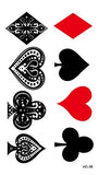 Waterproof Temporary Tattoo Stickers Playing Cards Peach Tattoo Small Size Tatto Flash Tatoo Fake Tattoos for Man Girl