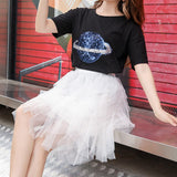 8 Color Girl Sweet Mesh Short Tulle Skirt Elastic Waist Fairy Tutu Ball Gown Mini Skirt For Spring Summer QT2179-Outfit
