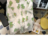 Korean Top Harajuku Summer Top Chiffon Blouse Woman Novelty 2023 Kawaii Cool Tops for Woman Cartoon Frog Print Shirt-Outfit