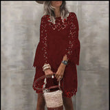 Summer New Women's Dress National Style Lace Temperament Small Scented