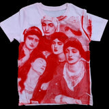 Retro Women T-shirt Graphic Print Short Sleeve Sweats Tee Vintage Y2K Aesthetic Gothic Harajuku Streetwear Summer