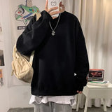 Oversized Sweatshirts Women Gothic Printed Black Couple Hoodies Hip Hop Cool O-neck Autumn Men's Pullovers