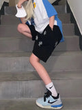 Gothic Punk Basketball Shorts Summer Men Women Wide Leg Pants Half Pant Baggy Oversized Short Harajuku Streetwear Female