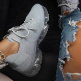 Breathable Sneakers 2021 Spring New Color Matching Mesh Lace Up Ladies Casual Shoes Outdoor Flat Sport Vulcanized