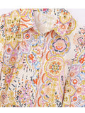 2023 Women Summer Shirts Dress Vintage Print Sashes Bow Turn-down Collar Female Elegant Street Mid-Calf Dresses Clothing-Outfit