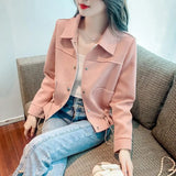 Woherb Fragrant Wind Jacket Short Jacket Female Spring And Autumn 2024 New Jacket Versatile Casual Small Waist Windbreaker-Outfit
