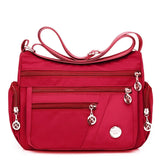 Handbags Messenger Bag Washed Nylon Lightweight Waterproof Shoulder Bags Fashion Zipper Crossbody Bag Purse Collect