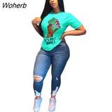 Women Summer Not Only Money Letter Print O-neck Short Sleeve T-shirt Fashin Classic Tee Tops S-5XL-Outfit