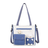 Women's Canvas Bag 2022 New Trendy Shoulder Bag Japanese Literature and Art Messenger Bag Student Wild Large-capacity School