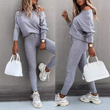 Hot Sales Of Pure Color Fashion Casual Tying Slanted Shoulder Sports Trousers Trousers Suit
