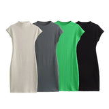 New Stretch Slim Knitted Mini Dress 5039644-Outfit
