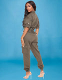 Casual Zipper With Pockets Long Sleeve Draw Cord