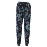Dragon Printed Sweatpant Cotton Women Drawstring Vintage Trousers Casual High Street Cargo Pant Jogger Women