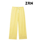 Women Fashion Oversized Striped Shirts And Mid Elastic Waist With Drawstring Pants Female Two Piece Sets Mujer-Outfit