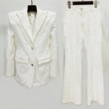 New Star Fashion Thick Shoulder Pad Tuxedos Denim Jacket