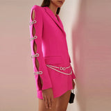 Dyed Fabric 2025 New Temperament Design Sleeve Hollow Diamond Bow Pearl Suit