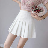 Sexy Women Pleated Skirt Summer High Waist Chic A Line Ladies Pink Mini Skirt Korean Zipper Preppy Style Girls Dance