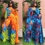 African Clothes for Women Two Piece Set Dashiki 2023 Fashion Long Dress Sets Pants Suits Outfits Party Dresses Plus Size-Outfit