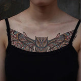 Temporary Tattoo Sticker Totem Flower Arrow Color Sexy Chest Back Fake Tatoo Waterproof Flash Tatto Body Art for Woman