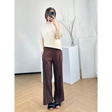 Folded New Middle-Chai Porcelain Printing Wrinkles Daily Commute Flower Vest Dress Suit
