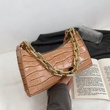 Retro Casual Women's Totes Shoulder Bag Fashion Exquisite Shopping Bag PU Leather Chain Handbags for Women 2021 Free