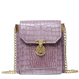 Luxury Designer Women's Messenger Bag Crocodile Pattern Lock Portable Chain Bag 2022 New Product One-shoulder Mobile Phone