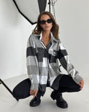 New Casual Long-Sleeved Open Shirt Plaid Shirt For