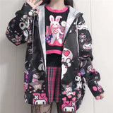 Autumn Amine Hoodies Cute Japan Women Harajuku Sweatshirts Fashion Kawaii Hoodie Pocket Casual Pullovers Tops Loose