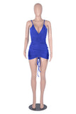 hirigin Sexy Ruched Bandage Dresses Women Summer Clothes Birthday Outfits Strap Backless Bodycon Mini Night Party Club