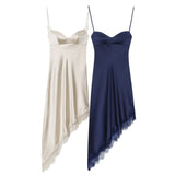 New Fashion Temperament Lace Silk Texture Dress
