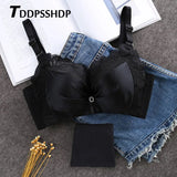 Chest Sagging Push Up Wire Free Women Bra Set Lingerie Small Breast Female