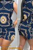 Outifits 2023 NEW Chain Print Casual Tank Top & Shorts Set of Two Fashion Casual Pieces for Women Tracksuits Elegant-Outfit
