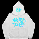 New High Street Hip-Hop National Tide Printing Zipper Clothing Fashion Fashion Couple
