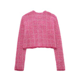 And Winter New Textured Short Knitted Coat 4331168 Miniskirt 4331169-Outfit