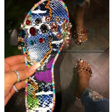 Slippers Women Summer Sandals 2021 Fashion Bling Female Candy Color Flip Flops Beach Diamond Flat Shoes Outdoor