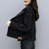 Woherb 2024 New Korean Version Of Temperament Denim Coat Female Student Fashion Versatile Korean Version Ins Tide Web Red Trend-Outfit
