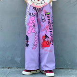 High Waist Cargo Pants Women Casual Punk Pants Loose Streetwear Harajuku Japan Pants Cool Fashion Hip Hop Female