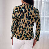 Print Office Loose Slim Chiffon