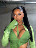 Kliou Hipster Y2K Two Piece Set Women Skirt Undefined Lengthen Ribbons Sexy Cleavage Top+Tie Dye Cut Out Slim Female