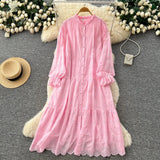 Retro Breeze Mashed Floral Shirt Collar Dress Women's Spring Waists Thin Senior Sense Light Luxury Big