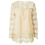 2020 Sping Winter Solid Sexy Lace Patchwork Women's T Shirt Fashion Casual O Neck Long Sleeve Ladies LooseT Shirts